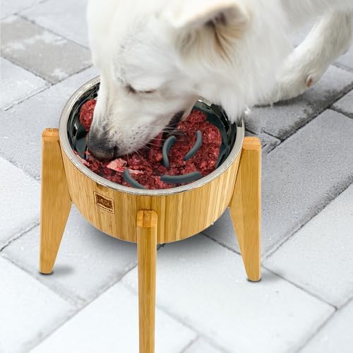 Slow Feeder Dog Bowl for Large Dogs - Elevated Food Stand, Collapsible - Image 4
