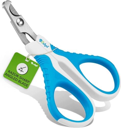BOSHEL Cat Nail Clipper - Razor-Sharp & Angled Cat Clippers for Nails with Comfy Grip Handles. Lightweight & Safe Grooming Solution - Ideal for Smaller Pets by BOSHEL%C2%AE