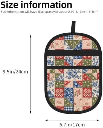 Patchwork Quilt Pet Hair Removal Glove Brush Hair Remover Tool for Carpet - Image 2