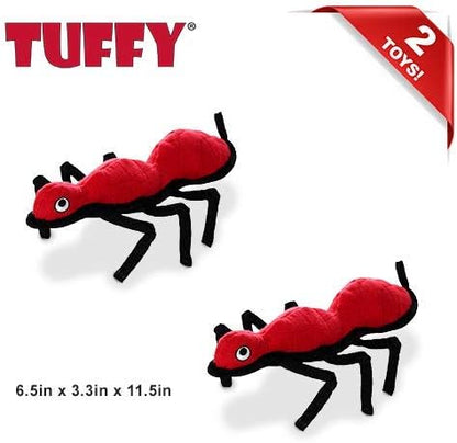 TUFFY - World's Tuffest Soft Dog Toy - Desert - Multiple Layers. Made Durable, Strong & Tough. Interactive Play (Tug, Toss & Fetch). Machine Washable & Floats (Ant, Large 2 Pack)