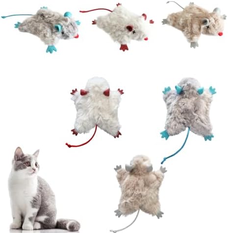 Catnip Mouse Toys for Cats, 3Pcs Interactive Plush Mice Cat Toys for Indoor by Unknown