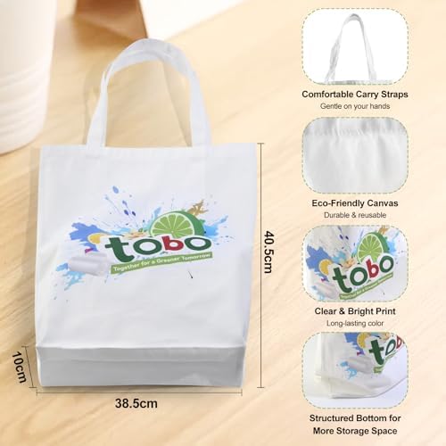 Tobo Cat Litter Box Liners, 30 Count, 2 Mil Extra-Durable Drawstring Bags (37" x 17") with Tie Handles + Reusable Canvas Tote Bag, Leak-Resistant, Easy Clean-Up for Most Standard & Large Litter Pans - Image 2