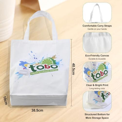 Tobo Cat Litter Box Liners, 30 Count, 2 Mil Extra-Durable Drawstring Bags (37" x 17") with Tie Handles + Reusable Canvas Tote Bag, Leak-Resistant, Easy Clean-Up for Most Standard & Large Litter Pans - Image 2