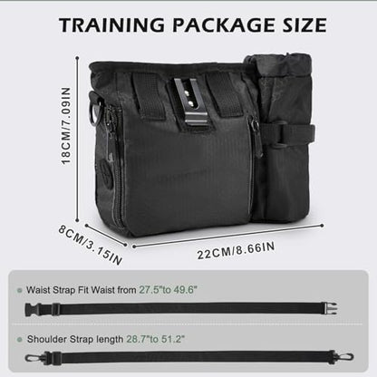 Dog Treat Training Pouch Built-in Poop Bag & Side Pocket Dispenser - Image 3