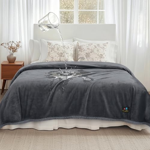 Luciphia Waterproof Blanket for Large Dog, Reversible Sherpa Bed Cover by luciphia