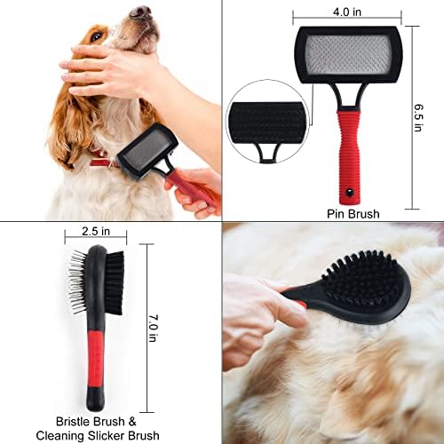 Wisedog Dog Grooming Kit, Reddish-black, 8PCS - Image 5
