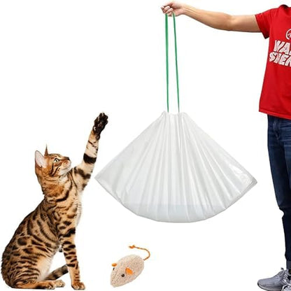 Cat Litter Box Liners, 20 Count 41" x 19" Large Extra Durable Litter Pan Bags with Drawstring Heavy Duty Liner Bags for Pet Litter Tray,Unscented by KropBom