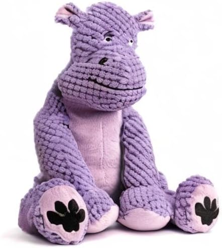 fabdog Floppies Plush Dog Toy - Cute & Durable Squeaky Dog Toys - Best Squeak Toy for Puppies and All Breeds | Ideal Pet Gift| Large Hippo - Image 6