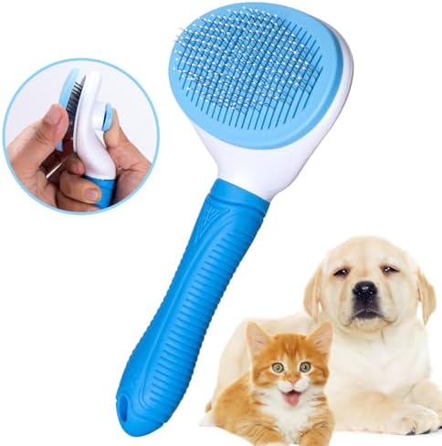 Aogeili Self‑Clean Slicker Brush for Dogs, Cats & Rabbits, 7.87 x 4.13 in by Aogeili