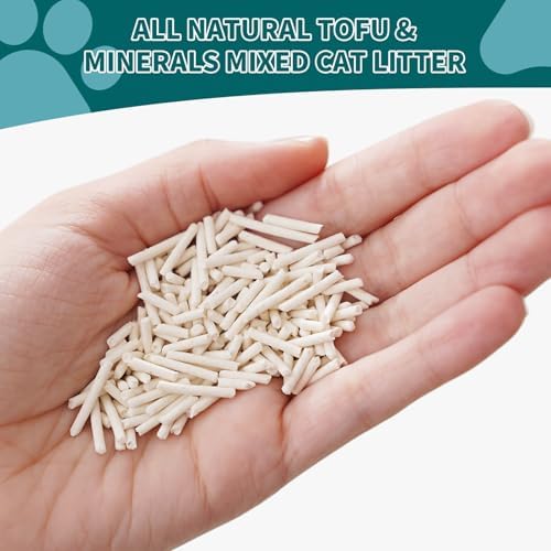 Plant-Based Cat Litter, Odor Control Quick Clumping Tofu Cat Litter, 24 lbs, Low Tracking Dust Control Lightweight Flushable Unscented Natural Kitty Litter - Image 4