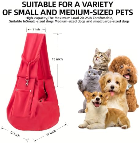 ARZQUT Dog and Cats Carrier Sling, Small Pet Carrier with Storage Pocket - Image 5
