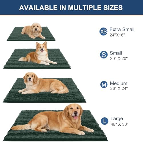 OLANLY Dog Door Mat for Muddy Paws 47x20, Extra Absorbent Chenille Mud Mat - Image 2
