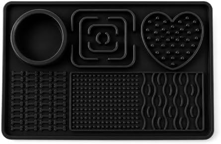6-Zone Dog Lick Mat & Slow Feeder – Silicone Enrichment Feeding Mat for Dogs & Cats – Anxiety Relief, Slows Eating, Suction Cup, Dishwasher Safe – BPA Free Pet Feeding Mat (Black) by Unknown