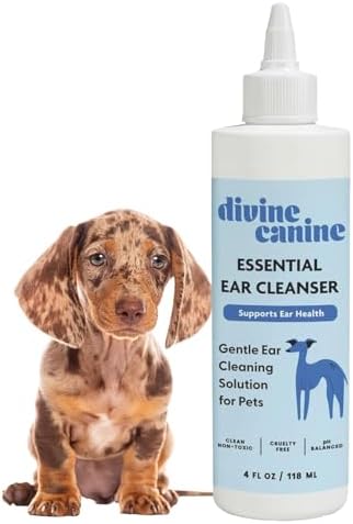 Dog Ear Cleaner - Ear Wash Solution & Wax Drops - 4 Fl Oz by DivineCanine