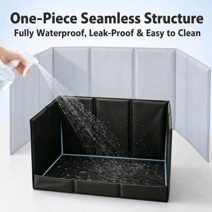 Dog Litter Box, Waterproof Foldable Pee Pad Holder, Dog Potty Tray - Image 4