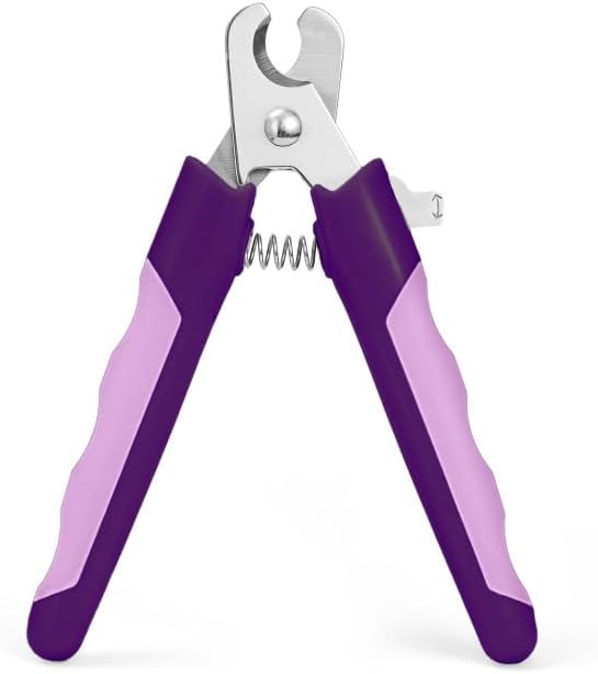 WePet Pet Nail Clippers U07.3, Professional Claw Trimmer, Scissor for Cats, Dogs, Puppies, Kittens, Hamsters, Rabbits and Small Animals, Sharp, Safe, M, Pink/Purple by WePet