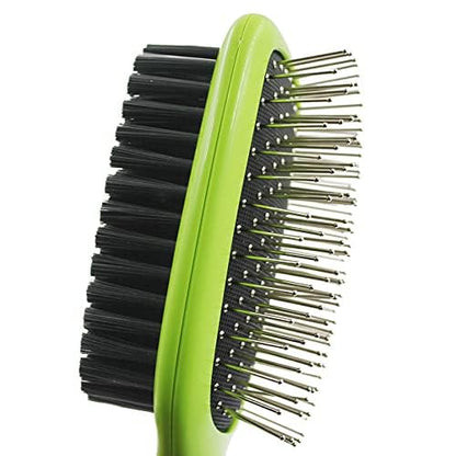 H&H Pets 2-in-1 Grooming Brush for Dogs & Cats - Pin Slicker and Bristle Brush Combo, Perfect for Pet Hair Grooming