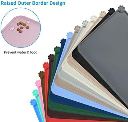 AUDWUD Waterproof Silicone Pet Feeding Mats,Anti-Slip Dog Food Bowl Pad - Image 3