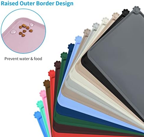 AUDWUD Waterproof Silicone Pet Feeding Mats,Anti Slip Dog Food Bowl Pad - Image 3