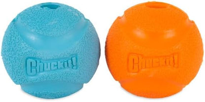 ChuckIt! High-Bounce Rubber Fetch Ball, Small (Colors Vary) 2 Pack - Image 2