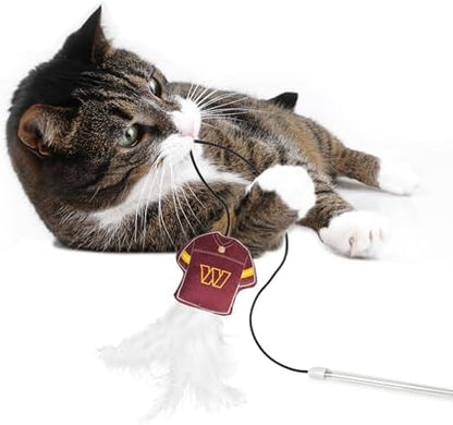 Pets First NFL Washington Commanders Team Jersey Wand with CAT NIP, Cat Toy Jersey Shaped Plush Teaser Toy for Cats & Kittens - Interactive Pet Toy for Play & Exercise - Image 3
