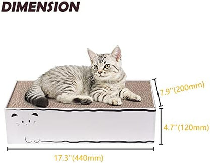 Smartbean Cat Scratcher, 17.3"L x 7.9"W x 4.7"H, Reversible Design for Double Service Life - Image 3