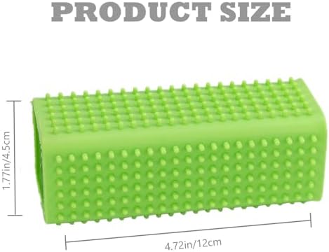 2 Pieces Pet Dog Cat Hair Remover, Block Roller Cleaner, Hollow Silicone Cleaner Brush for Sofa, Car Interiors, Furnishings, Carpets, Bedding or Any Fabric (Yellow, Green) - Image 2