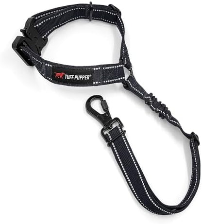 Tuff Pupper Dog Seat Belt for Car Headrest | Adjustable Length Dog Car Harness Restraint | Heavy-Duty Aviation Aluminum Carabiner & Tactical Buckle | Universal Fit for Small, Medium & Large Dogs by TuffPupper