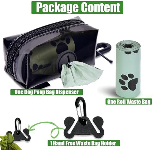 Dog Waste Bag Dispenser Dogs Poop Bag Holder Pet Leash Accessory Walking - Image 7