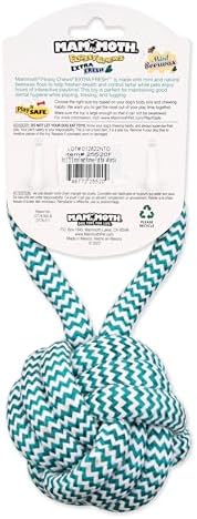 Mammoth Flossy Chews Extra Fresh Monkey Fist Ball with Handle Premium Cotton-Poly Interactive Dog Rope Toy Fetch Toy for Small to Medium Dogs - Medium, 3.75'' - Image 3