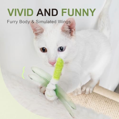 SONGWAY Insect Cat Toy Refills - 10 Pieces Dragonfly Toy Replacements for Indoor Cats, Interactive Cat Toy Wand Attachments - Image 5