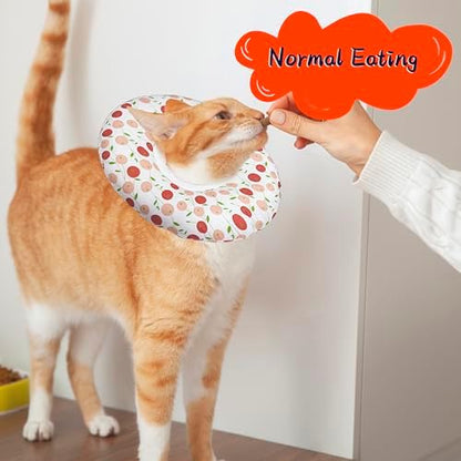 Seyezo Cat Cone Collar Soft, Adjustable Cat Recovery Cone, Pink Cherry, L - Image 4