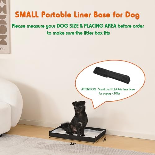 HQ4US 4LEGS Small Portable Dog Pee Pads Holder for Travel, Puppy Pad Holder Foldable Liner Base 23''x15'' Training Pad Holder with Fixing Clips, Dog Litter Box Waterproof, Easy Clean,Indoor Dog Potty - Image 6