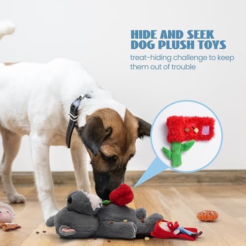 Nocciola Fairy Tale Squeaky Dog Toys, Cute Interactive Plush Stuffed Hide and Seek Cognitive Puzzle Puppy Crinkle Chew Toy for Small, Medium Breed - Image 4