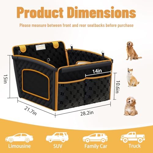 Dog Car Seat for Large Dog with Sturdy Fiberglass Support & Hard Bottom - Image 6