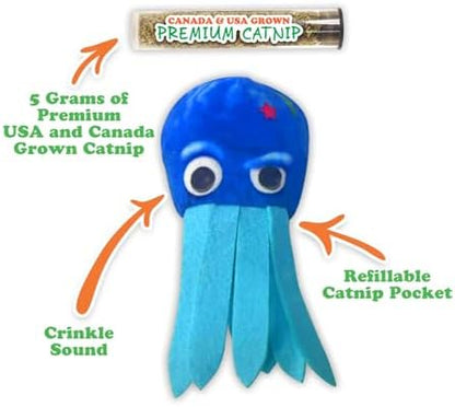 Meowijuana Jump 'n' Jamb Squid and Get Tangled Bundle for Cats - Image 4