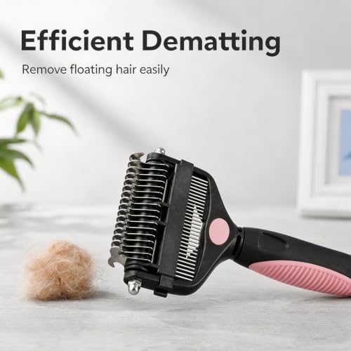 3-in-1 Pet Grooming Tool Dematting Comb Undercoat Rake Deshedding Brush - Image 6