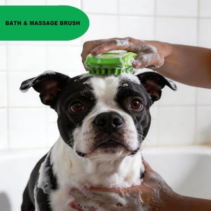 Rubber Curry Brush for Short Haired Dogs, Gentle Curry Comb - Image 2