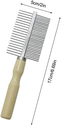 Wooden Handle Grooming Comb for Dogs Cats Pet（Double-Sided） - Image 2