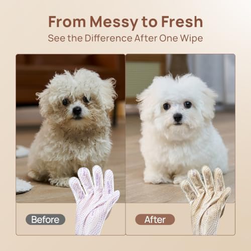 HICC PET Cleaning Glove Wipes PRO for Dogs & Cats, 20PCS Coconut Scent. - Image 7