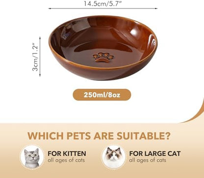 Havniva Ceramic Cat Bowls, Cat Food Bowls Whisker Friendly - Image 2