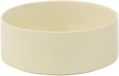 Ceramic 8.2inch Dog Bowl for Large-Breed Dogs, Anti-Slip and Weighted Pet Food and Water Bowl (Single Bowl -Light Yellow)