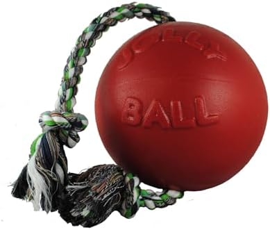 Jolly Pets Romp-N-Roll Rope & Ball Dog Toy, 4.5 in Small, Blueberry - Image 3
