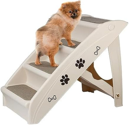Dog Stairs for High Beds, Foldable Pet Steps Ramp with Non-Slip Bottom for Cats and Small Dogs, for Couch, Car, Portable Waterproof Dog Steps by Epetlover