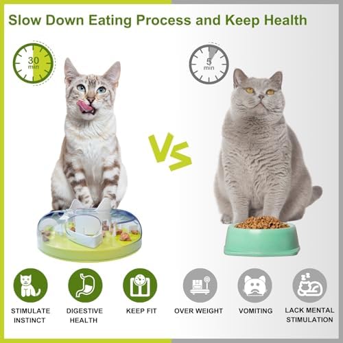 Interactive Cat Treat Puzzle Enrichment Toys, Neon Green - Image 3