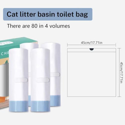 80 Count Waste Bags for Self-Cleaning Cat Litter Box, Cat Litter Box Liners - Image 3