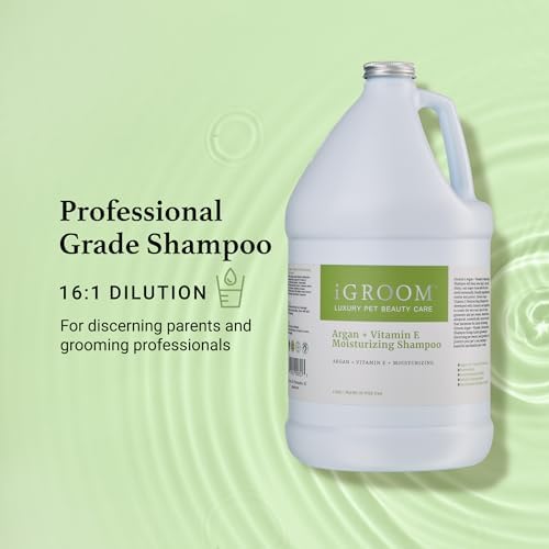iGroom Argan+Vitamin E Dog Shampoo, Groom Like a Professional, Enhanced Cleaning Power, Reccommended pH Balance, Made in USA, 16 oz - Image 4
