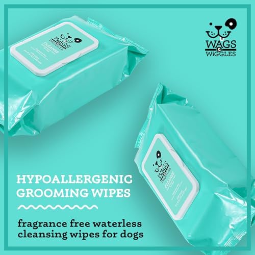 Wags & Wiggles Hypoallergenic Dog Wipes, Fragrance-Free, 100 Count - Image 2
