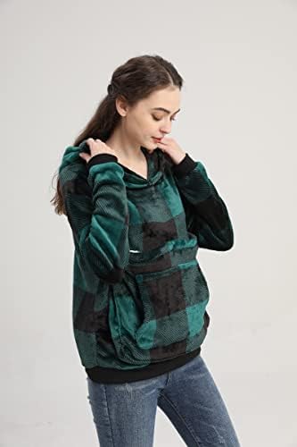 LINYUCHEN Cat Pouch Hoodie Large Pet Pouch Sweatshirt Puppy Kitten Holder Carrier Pullover Tops for Women - Image 4
