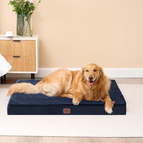 EHEYCIGA Orthopedic Dog Bed Large with Removable Washable Cover, 41IN Navy - Image 6